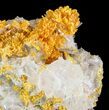Orpiment With Barite Crystals - Peru #63780-2